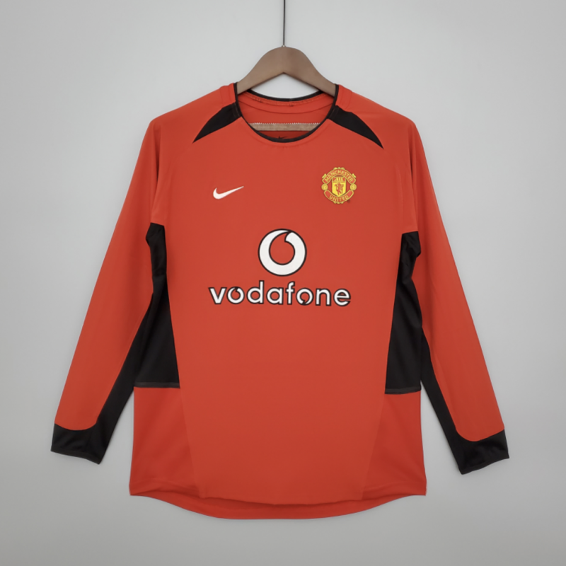 Retro Manchester United Long Sleeve 02/04 Home Kit